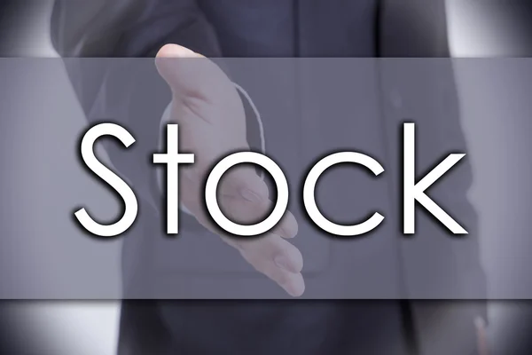 Stock - koncepcja biznesowa z tekstem — Zdjęcie stockowe