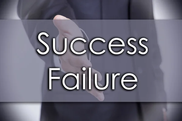 Successo o fallimento - concetto di business con testo — Foto Stock
