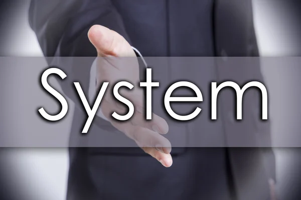System - affärsidé med text — Stockfoto
