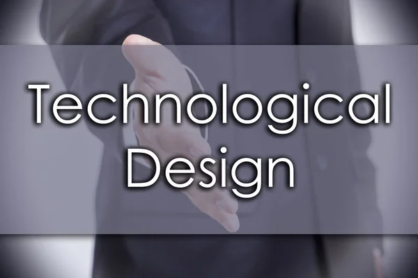 Diseño tecnológico - concepto de negocio con texto — Foto de Stock
