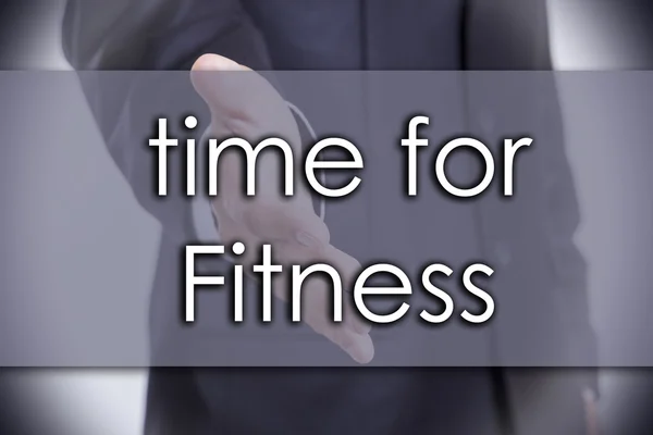 Fitness - üzleti koncepció, szöveg idő — Stock Fotó