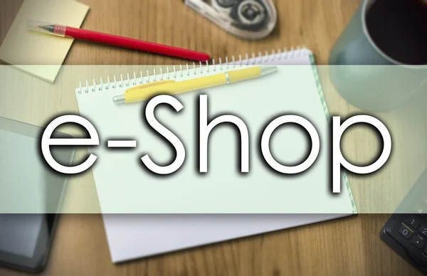 E-Shop - metin ile iş kavramı — Stok fotoğraf