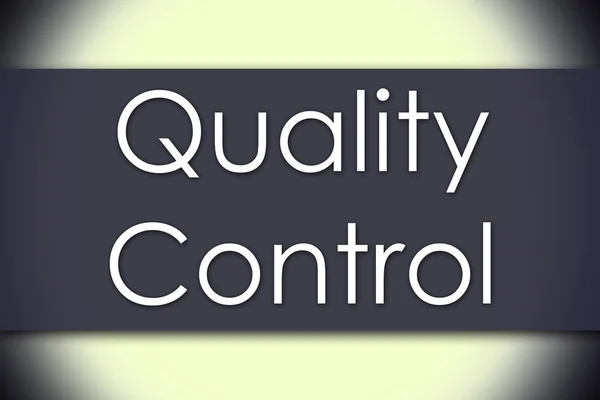 Kvalitetskontroll - affärsidé med text — Stockfoto