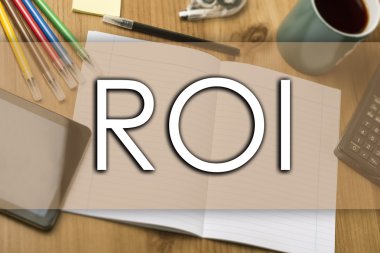 Yatırım ROI - iş kavramı ile metin döndürür