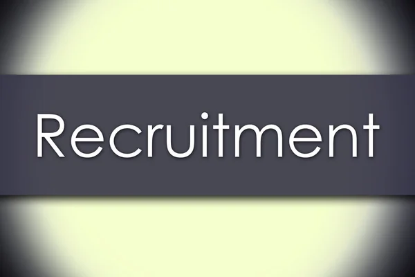 Recruitment - business concept with text — Stock Photo, Image