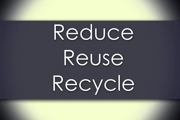 Réduire la réutilisation Recycler - concept d'entreprise avec texte — Photo