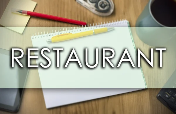 Restaurace - obchodní koncept s textem — Stock fotografie