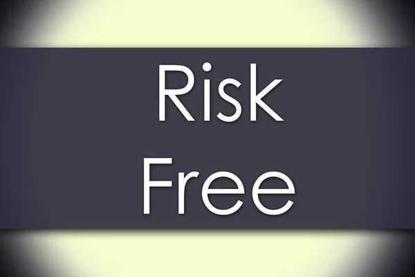 Risk Free - бізнес-концепція з текстом — стокове фото