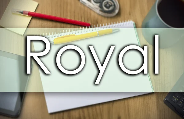 Royal - bedrijfsconcept met tekst — Stockfoto