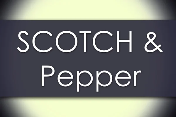 SCOTCH & Pepper - conceito de negócio com texto — Fotografia de Stock