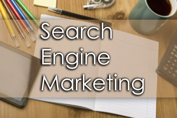 Search Engine Marketing SEM - concepto de negocio con texto — Foto de Stock