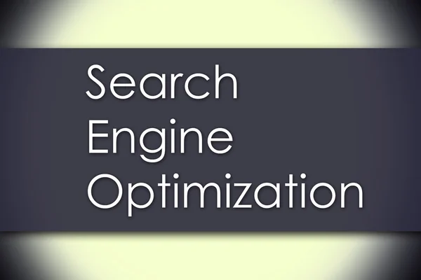 Optimización de motores de búsqueda - concepto de negocio con texto — Foto de Stock
