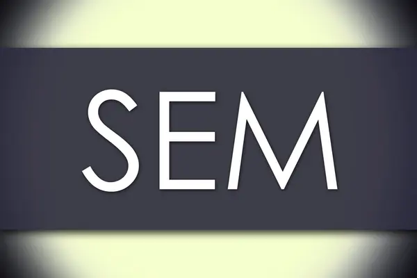 SEM - concetto di business con testo — Foto Stock