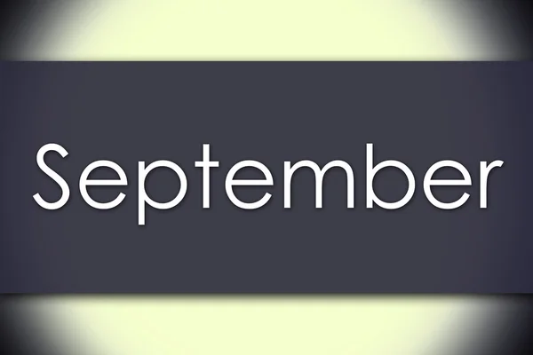 September - business concept with text — Stock Photo, Image