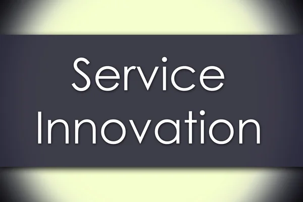 A szolgáltatási innovációnak - üzleti koncepció, szöveg — Stock Fotó