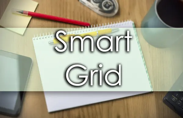 Smart Grid - concepto de negocio con texto — Foto de Stock