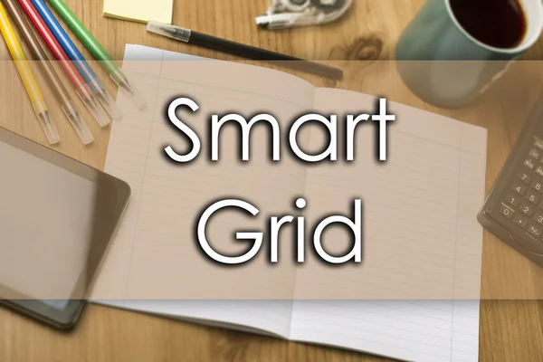 Smart Grid - concepto de negocio con texto — Foto de Stock