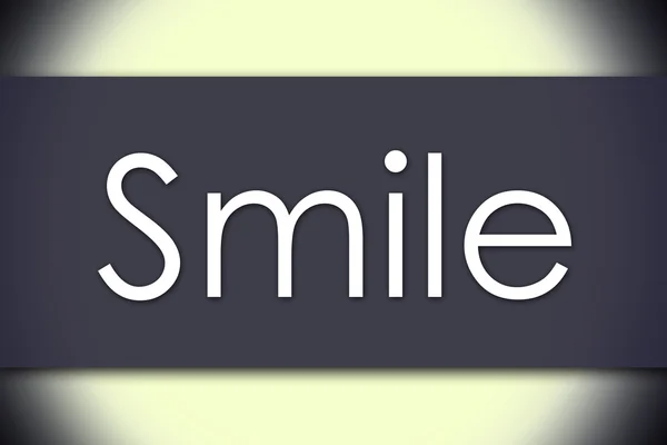 Smile - business concept with text — Stock Photo, Image