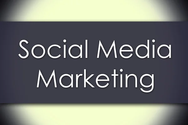 Social Media Marketing - affärsidé med text — Stockfoto