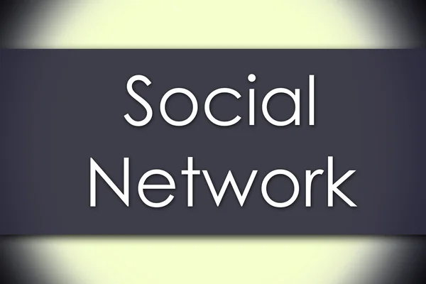 Social Network - concept d'entreprise avec texte — Photo