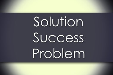 Çözüm başarı Problem - metin ile iş kavramı