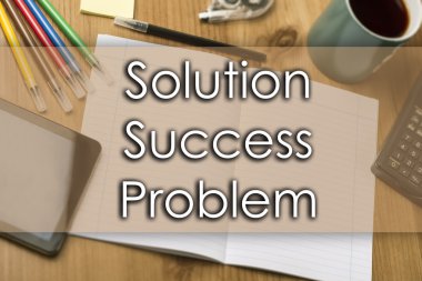 Çözüm başarı Problem - metin ile iş kavramı