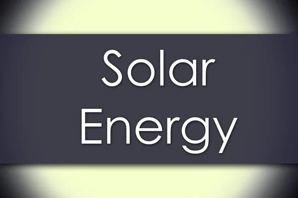 太陽エネルギー - テキストのビジネス コンセプト — ストック写真