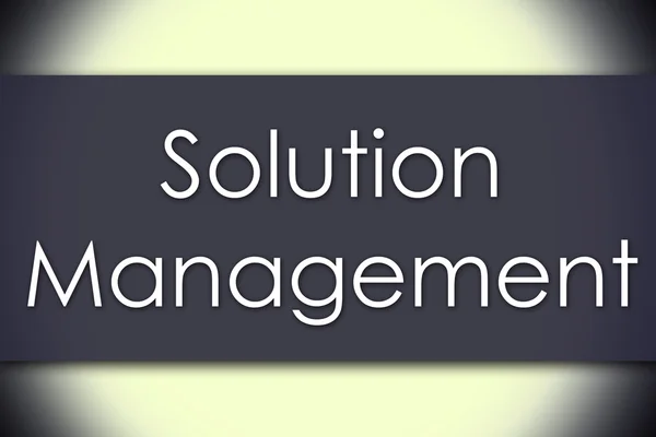 Solution Management - affärsidé med text — Stockfoto