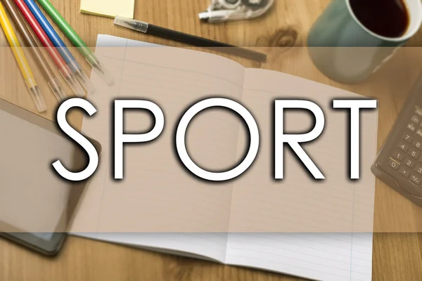 Sport - affärsidé med text — Stockfoto