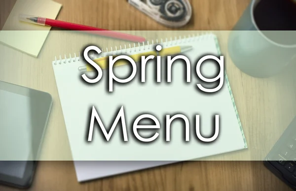 Lente Menu - bedrijfsconcept met tekst — Stockfoto