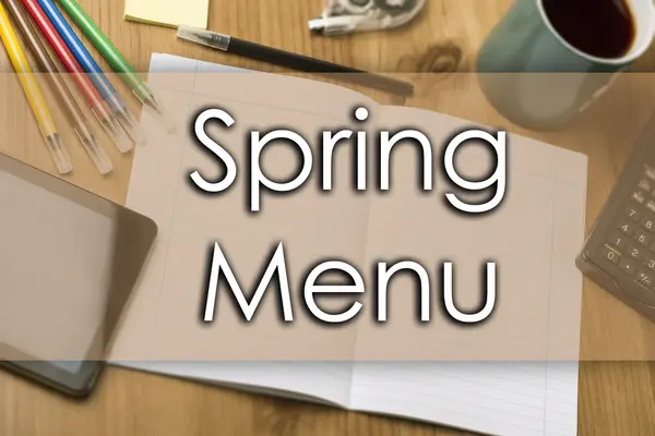 Lente Menu - bedrijfsconcept met tekst — Stockfoto