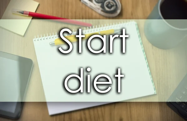 Starta diet - affärsidé med text — Stockfoto