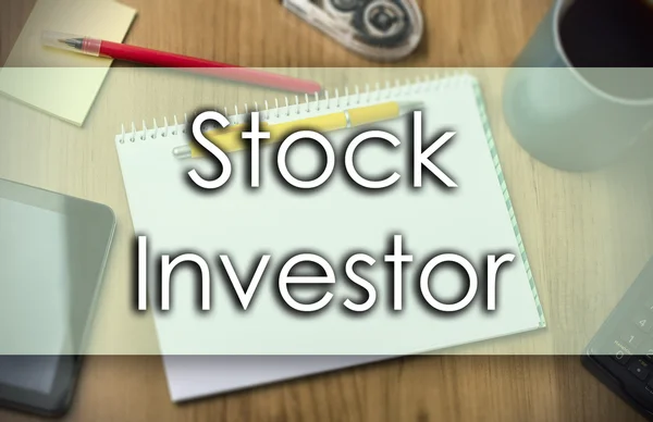 Inversor de acciones - concepto de negocio con texto —  Fotos de Stock
