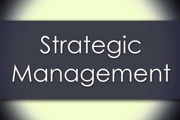 戦略的な管理 - テキストのビジネス コンセプト — ストック写真