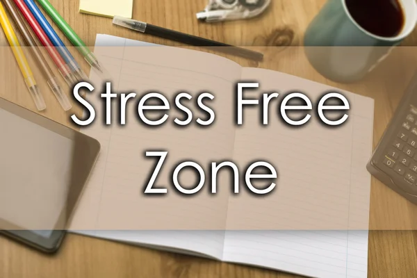 Stress Free Zone - affärsidé med text — Stockfoto