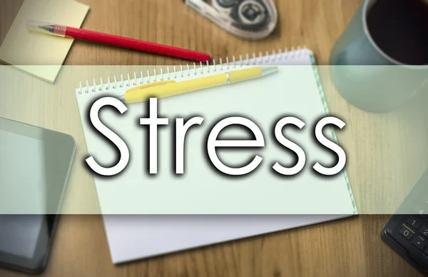 Stress - concept d'entreprise avec texte — Photo