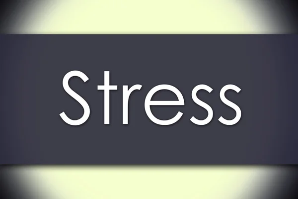 Stressz - üzleti koncepció, szöveg — Stock Fotó