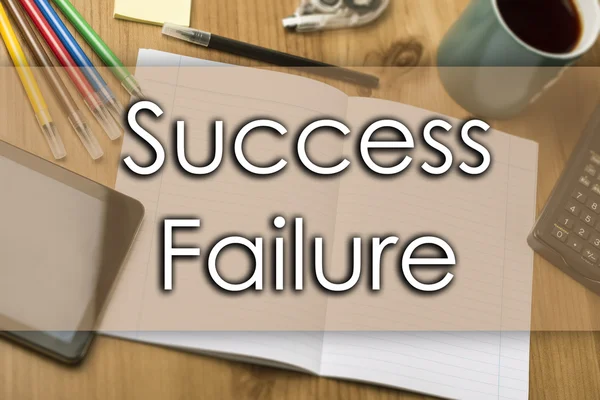 Επιτυχία ή την αποτυχία - της επιχειρηματικής ιδέας με κείμενο — Φωτογραφία Αρχείου