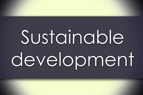 Desenvolvimento sustentável - conceito de negócio com texto — Fotografia de Stock