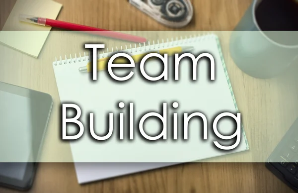 Team Building - conceito de negócio com texto — Fotografia de Stock