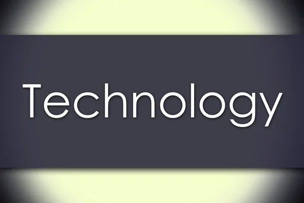 Technologie - obchodní koncept s textem — Stock fotografie
