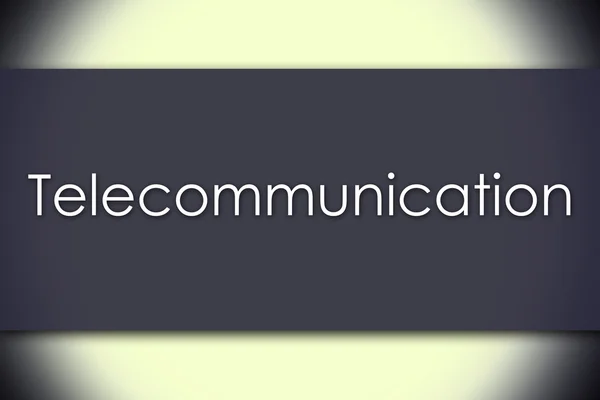 Telecomunicaciones - Concepto de negocio con texto — Foto de Stock