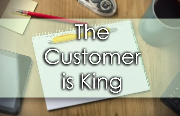 The Customer is King -  business concept with text — Stock Photo, Image