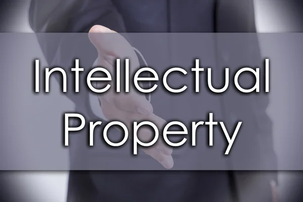 Intellectuele eigendom - bedrijfsconcept met tekst — Stockfoto
