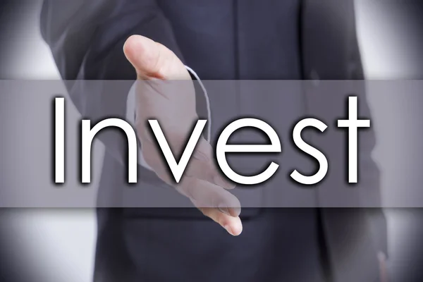 Invesest - konsep bisnis dengan teks — Stok Foto