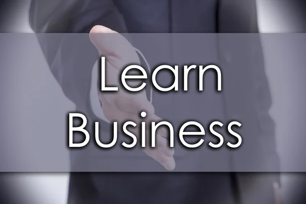 Leren Business - businessconcept met tekst — Stockfoto