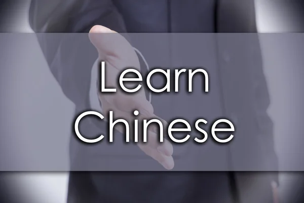 Imparare il cinese - concetto di business con testo — Foto Stock
