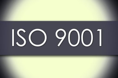 ISO 9001 - business concept with text clipart