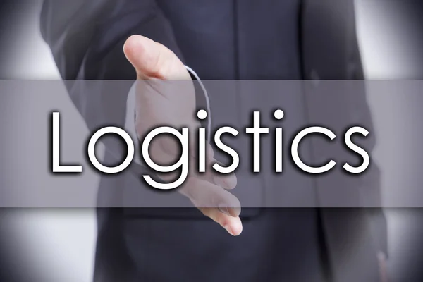 Logistika - obchodní koncept s textem — Stock fotografie