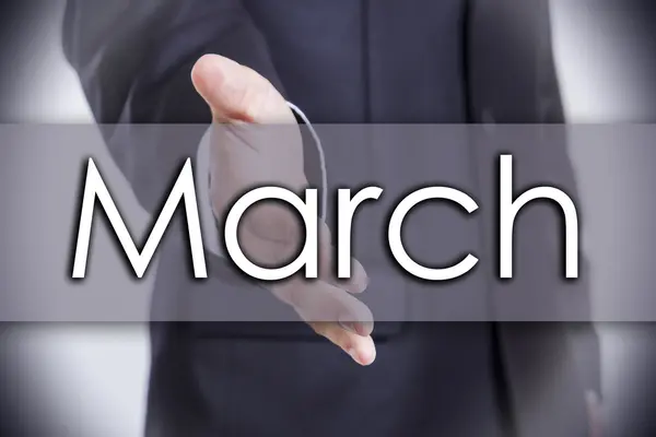 March - Geschäftskonzept mit Text — Stockfoto